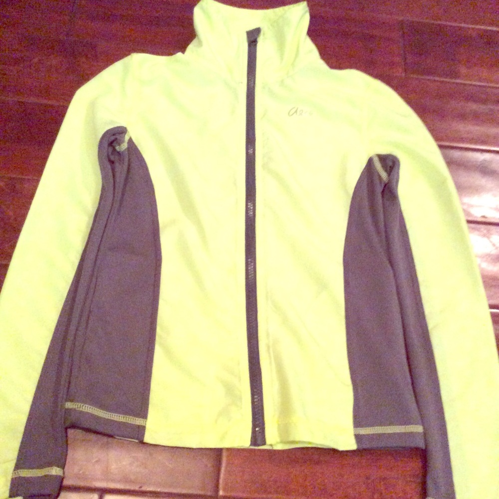 Neon yellow workout jacket